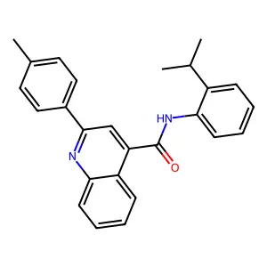 2-(4-methylphenyl)-N-(2-propan-2-ylphenyl)quinoline-4-carboxamide structure