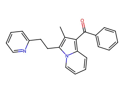 [2-Methyl-3-(2-pyridin-2-ylethyl)indolizin-1-yl]-phenylmethanone structure