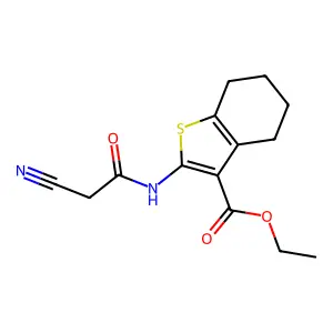 Ethyl 2-[(cyanoacetyl)amino]-4,5,6,7-tetrahydro-1-benzothiophene-3-carboxylate structure