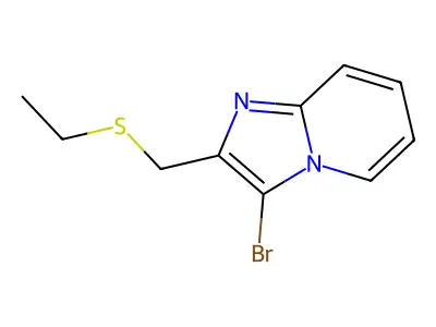 3-Bromo-2-(ethylsulfanylmethyl)imidazo[1,2-a]pyridine structure