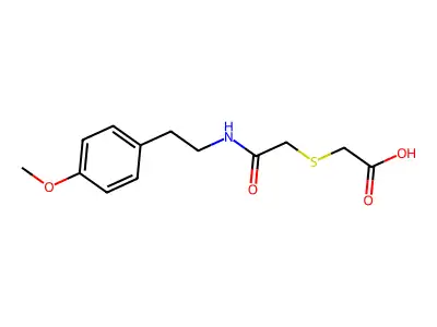 2-[({[2-(4-Methoxyphenyl)ethyl]carbamoyl}methyl)sulfanyl]acetic acid structure