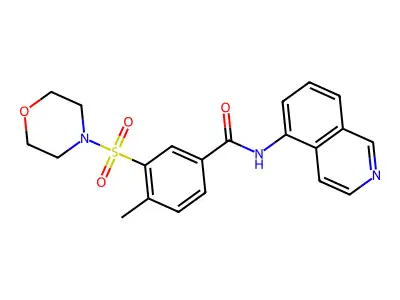 N-isoquinolin-5-yl-4-methyl-3-morpholin-4-ylsulfonylbenzamide structure
