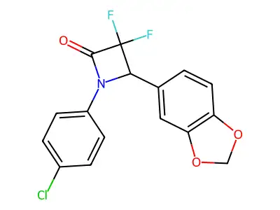 4-(1,3-Benzodioxol-5-yl)-1-(4-chlorophenyl)-3,3-difluoroazetidin-2-one structure