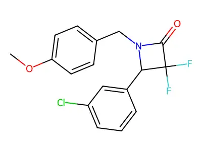 4-(3-Chlorophenyl)-3,3-difluoro-1-[(4-methoxyphenyl)methyl]azetidin-2-one structure