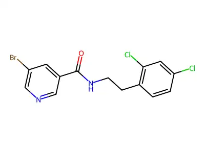 5-Bromo-N-[2-(2,4-dichlorophenyl)ethyl]-3-pyridinecarboxamide structure