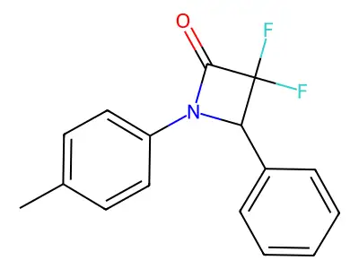 3,3-Difluoro-1-(4-methylphenyl)-4-phenylazetidin-2-one structure