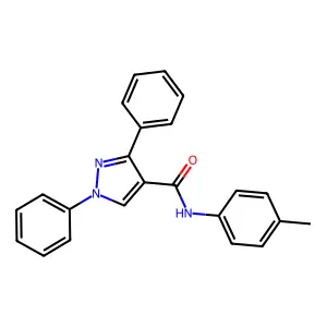 N-(4-methylphenyl)-1,3-diphenyl-1H-pyrazole-4-carboxamide structure