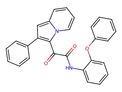 2-oxo-N-(2-phenoxyphenyl)-2-(2-phenylindolizin-3-yl)acetamide structure
