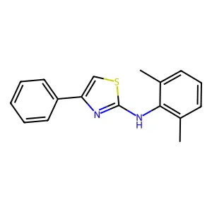 N-(2,6-dimethylphenyl)-4-phenyl-1,3-thiazol-2-amine structure