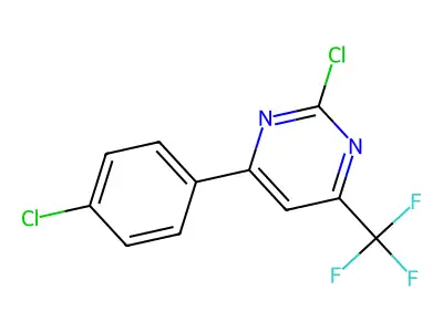 2-Chloro-4-(4-chlorophenyl)-6-(trifluoromethyl)pyrimidine structure