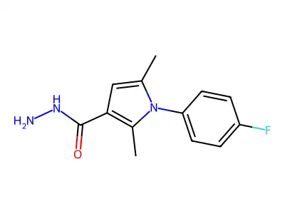 1-(4-fluorophenyl)-2,5-dimethyl-1H-pyrrole-3-carbohydrazide structure