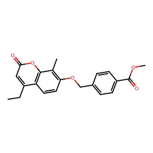 methyl 4-{[(4-ethyl-8-methyl-2-oxo-2H-chromen-7-yl)oxy]methyl}benzoate structure