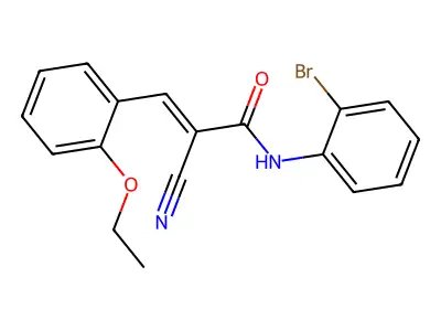 (E)-N-(2-bromophenyl)-2-cyano-3-(2-ethoxyphenyl)prop-2-enamide structure