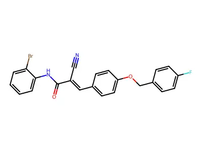 n-(2-Bromophenyl)-2-cyano-3-{4-[(4-fluorophenyl)methoxy]phenyl}prop-2-enamide structure