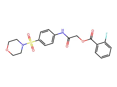 [2-(4-Morpholin-4-ylsulfonylanilino)-2-oxoethyl] 2-fluorobenzoate structure