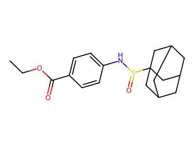 Ethyl 4-(1-adamantylsulfinylamino)benzoate structure