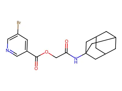 [2-(1-Adamantylamino)-2-oxoethyl] 5-bromopyridine-3-carboxylate structure