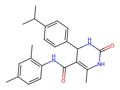 N-(2,4-dimethylphenyl)-6-methyl-2-oxo-4-(4-propan-2-ylphenyl)-3,4-dihydro-1H-pyrimidine-5-carboxamide structure