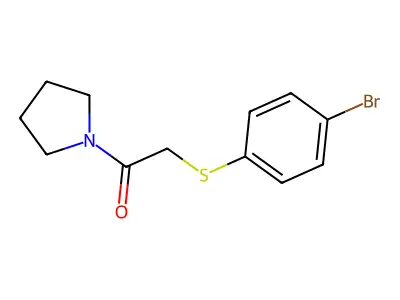2-[(4-Bromophenyl)sulfanyl]-1-(pyrrolidin-1-yl)ethan-1-one structure