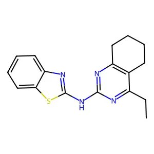 N-(1,3-benzothiazol-2-yl)-4-ethyl-5,6,7,8-tetrahydroquinazolin-2-amine structure