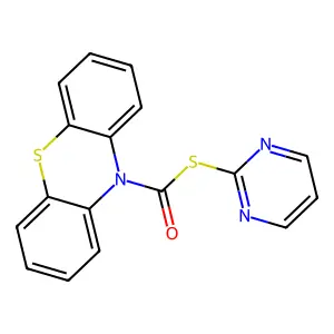 Phenothiazin-10-yl pyrimidin-2-ylthio ketone structure