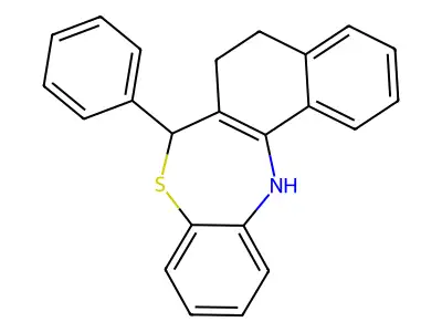 7-Phenyl-5,6,7,13-tetrahydronaphtho[2,1-c][1,5]benzothiazepine structure