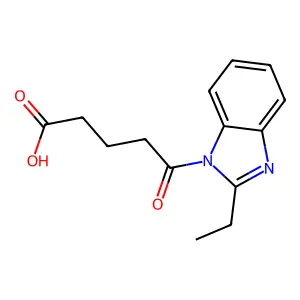 5-(2-Ethyl-benzoimidazol-1-yl)-5-oxo-pentanoic acid structure