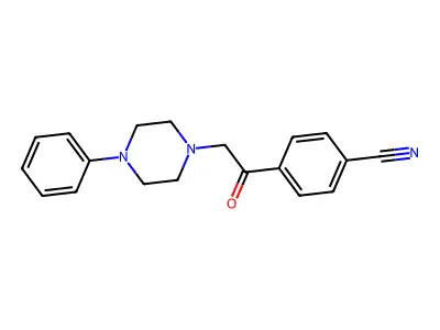 4-[2-(4-Phenylpiperazin-1-yl)acetyl]benzonitrile structure