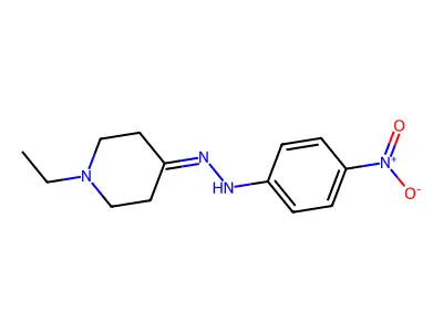 1-Ethyl-4-(2-(4-nitrophenyl)hydrazono)piperidine structure