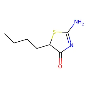 2-Amino-5-butyl-1,3-thiazol-4(5h)-one structure
