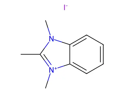 1,2,3-三甲基-1H-苯并咪唑碘化物(1:1) structure