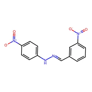 1-(4-Nitrophenyl)-2-[(3-nitrophenyl)methylidene]hydrazine structure
