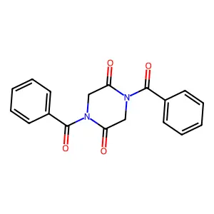 2,5-Piperazinedione, 1,4-dibenzoyl- structure