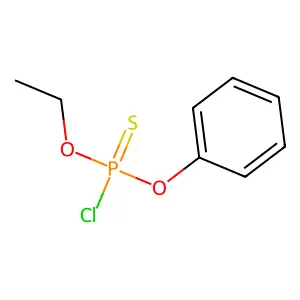 Phosphorochloridothioic acid, O-ethyl O-phenyl ester structure