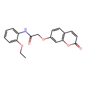 N-(2-ethoxyphenyl)-2-(2-oxochromen-7-yl)oxyacetamide structure