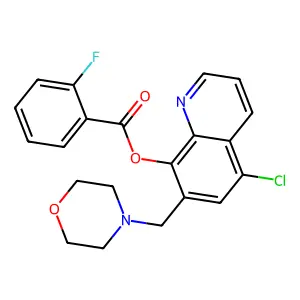 [5-Chloro-7-(morpholin-4-ylmethyl)quinolin-8-yl] 2-fluorobenzoate structure