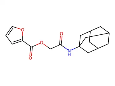 [2-(1-Adamantylamino)-2-oxoethyl] furan-2-carboxylate structure