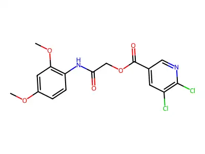 [(2,4-Dimethoxyphenyl)carbamoyl]methyl 5,6-dichloropyridine-3-carboxylate structure