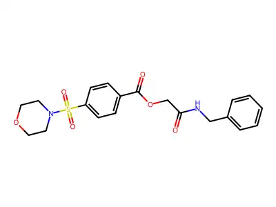[2-(Benzylamino)-2-oxoethyl] 4-morpholin-4-ylsulfonylbenzoate structure