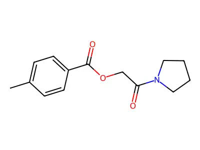 (2-Oxo-2-pyrrolidin-1-ylethyl) 4-methylbenzoate structure