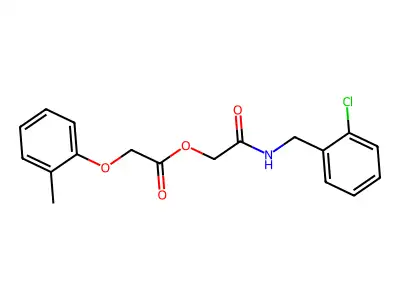 [2-[(2-Chlorophenyl)methylamino]-2-oxoethyl] 2-(2-methylphenoxy)acetate structure