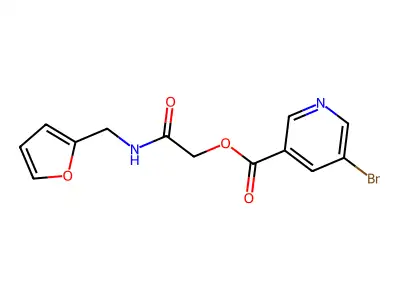 [2-(Furan-2-ylmethylamino)-2-oxoethyl] 5-bromopyridine-3-carboxylate structure