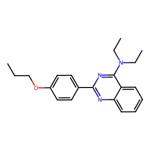 N,N-diethyl-2-(4-propoxyphenyl)quinazolin-4-amine structure