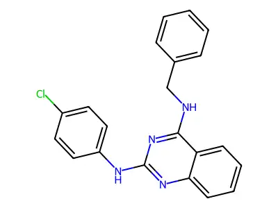 N4-Benzyl-N2-(4-chlorophenyl)quinazoline-2,4-diamine structure