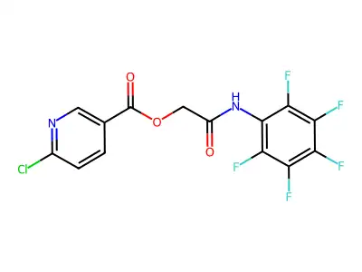 [2-Oxo-2-(2,3,4,5,6-pentafluoroanilino)ethyl] 6-chloropyridine-3-carboxylate structure