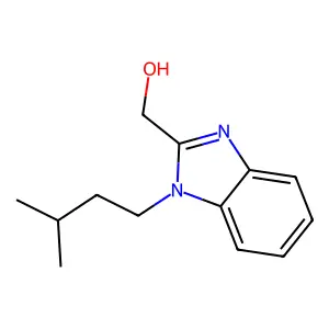 [1-(3-methylbutyl)-1H-1,3-benzodiazol-2-yl]methanol structure