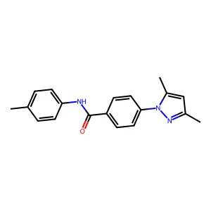 4-(3,5-dimethyl-1H-pyrazol-1-yl)-N-(4-methylphenyl)benzamide structure