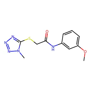 N-(3-methoxyphenyl)-2-(1-methyltetrazol-5-yl)sulfanylacetamide structure