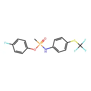 N-[(4-fluorophenoxy)-methylphosphoryl]-4-(trifluoromethylsulfanyl)aniline structure