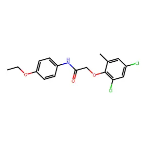 2-(2,4-dichloro-6-methylphenoxy)-N-(4-ethoxyphenyl)acetamide structure